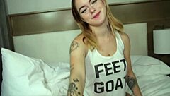 Sage Fox's sensual blowjob and facial in steamy video