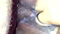 BBW ebony couple uses toys for intense squirting