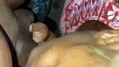 Milf aunt sucking cock outdoor blowjob