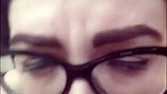 Amateur In Glasses Sucks Dildo And Fucks With Cock Control