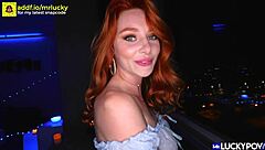 sucking bricklayer's cock outdoors until he cums