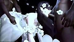 Two BBCs Fuck Big Boobs Chick Bent Over in Hardcore 3some 3D Animation!