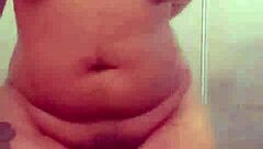 Bbw enjoys squirting in the shower alone