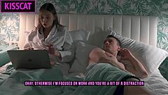 maid cleans master's dick hair and gets creampie in hindi audio