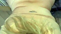 blonde friend enjoys homemade fun with girlfriend