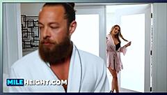 Kayley Gunner gives a nervous guy a relaxing massage