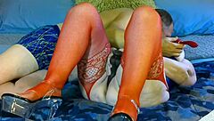 Granny carmens double good double fuck double cum