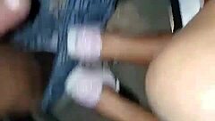 Milf aunt sucking cock outdoor blowjob