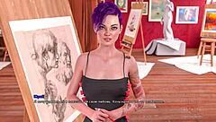 3D animated porn game with big cock blowjob and doggy style action