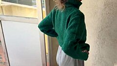 Fucked neighbor in washing machine room, little blonde cums twice from orgasm.