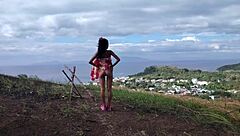 Teen Girl's Rough Roleplay with Uncle's Monster Cock in Nature.