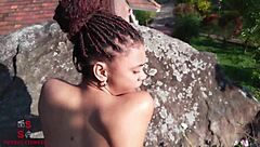 Intense outdoor sex in a homemade video - Part 1