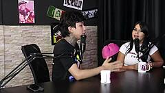 dj rafa loira and mateus hwang discuss open relationships and swing houses in sheer red lingerie