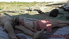 European teacher gets a big cock on the beach