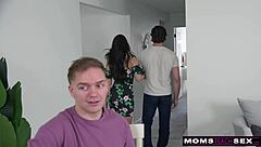 Hot new stepmom Crystal Rush invites stepson to threesome