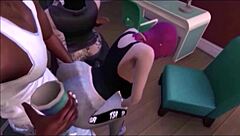 two white bitches get hardcore fucked by big black cocks