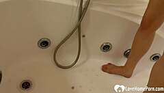 Brunette Girlfriend SHAVES Her PITS And PUSSY In Shower!