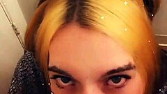 Pretty Shemale On Knees Sucks Cock