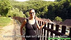 Euro Slut In Glasses Receives Facial From POV Cumshot In Public Reality!