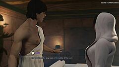 lara croft gets interracial blowjob and anal in 3d hentai massage