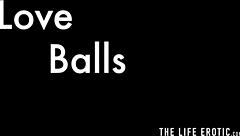 kinky asian inserts love balls for masturbation