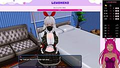 3D Vtuber Lewdneko in a wild dating simulator adventure