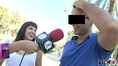 wet shirt leads to outdoor blowjob