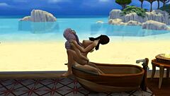 Seraphina Seduced By Neighbor In Sims 4 Bathroom