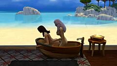 Seraphina Seduced By Neighbor In Sims 4 Bathroom