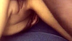Amateur couple enjoys wild sex with toys and fingering for intense climax.