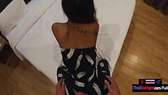 Thai teen girlfriend at hotel with big white boyfriend