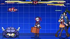 Arcana Heart vs Kuromaru in a steamy hentai battle