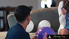 Mommys boy - stacked milf pristine edge gets banged by pervert voyeur stepson & his best buddy