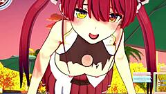 Houshou Marine Gets Fucked On Sex Beach In Hentai