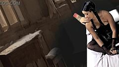 Wednesday and Thing in Halloween sex on Red?