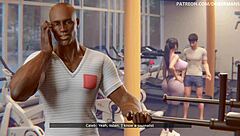 3D Animated Gym Instructor Receives Monster Cock Anal Fucking From Interracial Partner