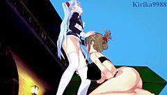 sagiri sakurai and chitose kisaragi and ruri hoshino intense lesbian play - super robot wars t & v & martian successor nadesico hentai