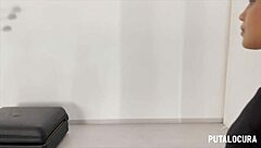 brazilian latina with perfect ass gets bent over and swallows cum from black cock in caught video