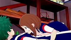 Ochako and Izuku's steamy encounter in My Hero Academia