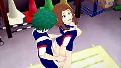 Ochako and izuku intense scene in my hero academia