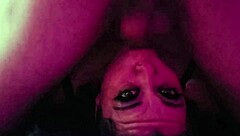 Natural tits homemade video of a fat cougar giving a deepthroat blowjob