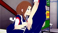 Ochako and izuku intense scene in my hero academia