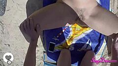 Steamy high-definition POV video of a hot beach scene with a naughty girl who likes it rough