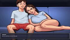 Huge boobs and commented gameplay in Summer Time Saga UNC Part 27 - Jenny
