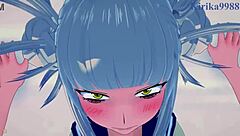 himiko toga and mirko have intense sex in my hero academia hentai