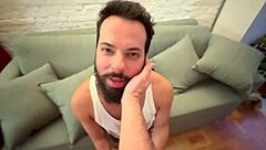 Bearded man intensely sucks 41 cocks in full video blowjob session
