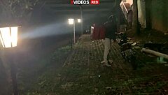 Young girl in towel seduces pizza guy for facial