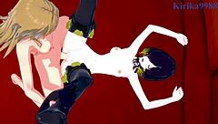 Pharah and Leiur fuck Kaede!