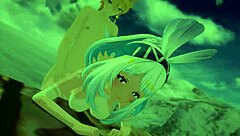 sunshine mualani from genshin impact in hentai anime style!