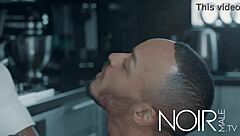 I give chef blowjob before anal with monster cock